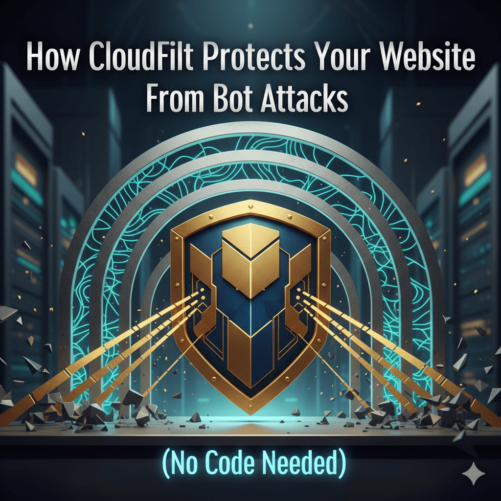 How CloudFilt Protects Your Website From Bot Attacks (No Code Needed)