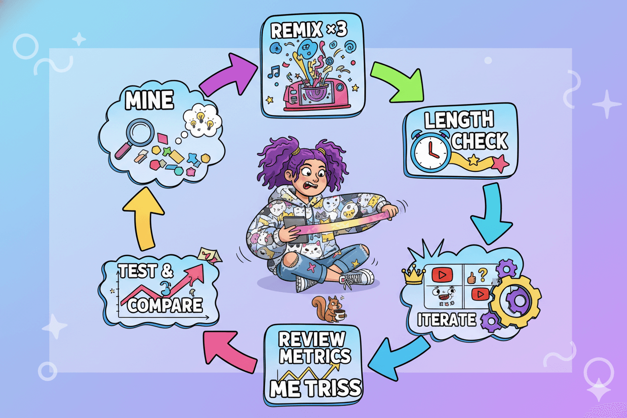 An entrepreneur works through a six-step creative workflow to help YouTube videos go viral.